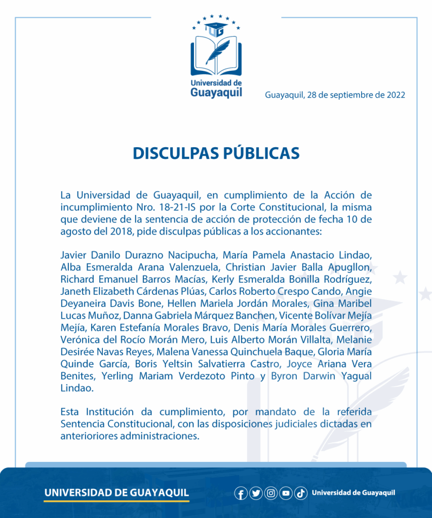 DISCULPAS PUBLICAS 28SEP2022