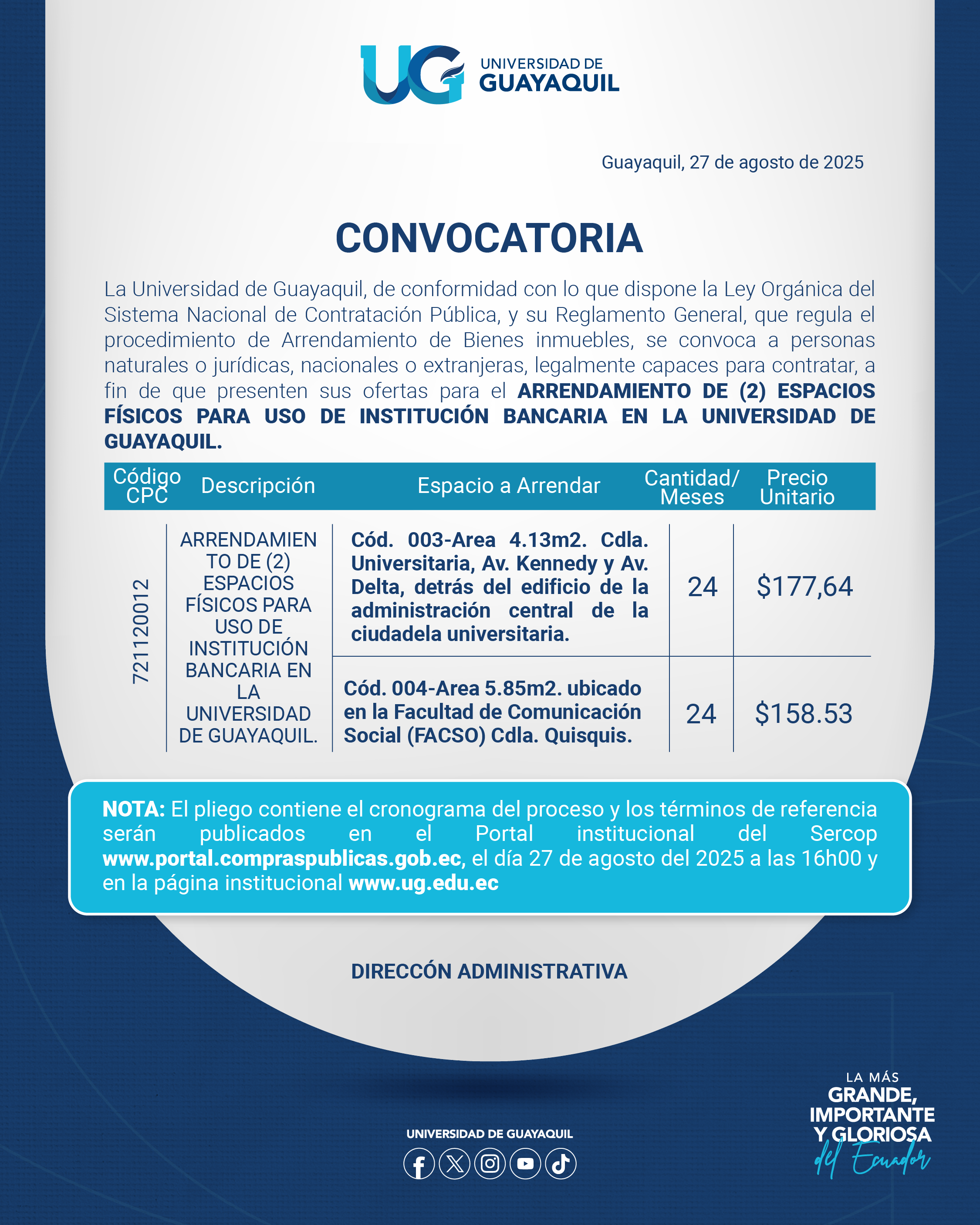 ARRENDAMIENTO BANCOS